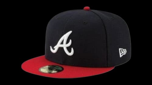 New Era Atlanta Braves Home Fitted Hat Black/Red