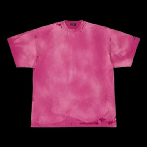 Balenciaga 3B Sports Icon Repaired Oversized T-Shirt 'Dark Fucshia'