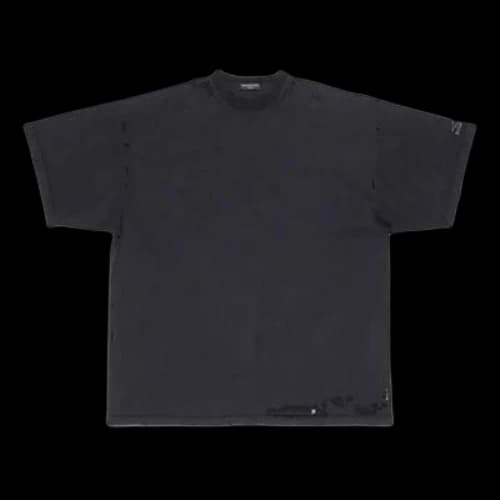 Balenciaga 3B Sports Icon Repaired Oversized T-Shirt 'Washed Black'