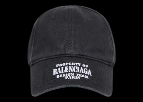 Balenciaga Property Strapback Cap Black/White