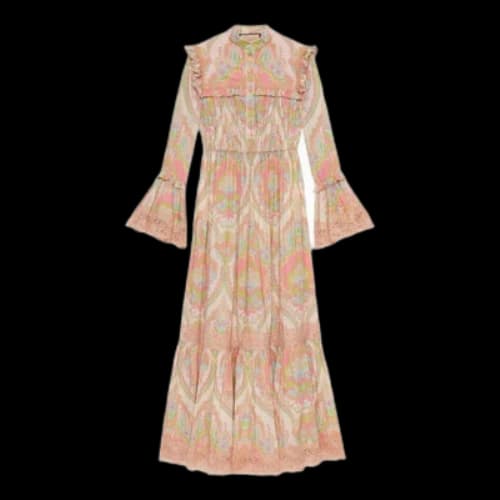 Gucci Floral Print Muslin Dress 'Pale Pink' (Women's)
