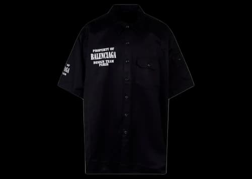 Balenciaga Oversize Unifit Cotton Shirt Black