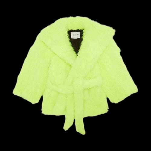 Balenciaga Teddy Sleeve Jacket 'Fluo Yellow'