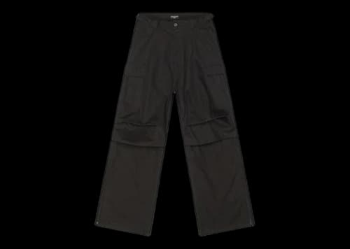 Balenciaga Cotton Ripstop Pulled Cargo Large Fit Pants Black
