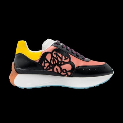 Alexander McQueen Sprint Runner 'Black Coral Yellow'