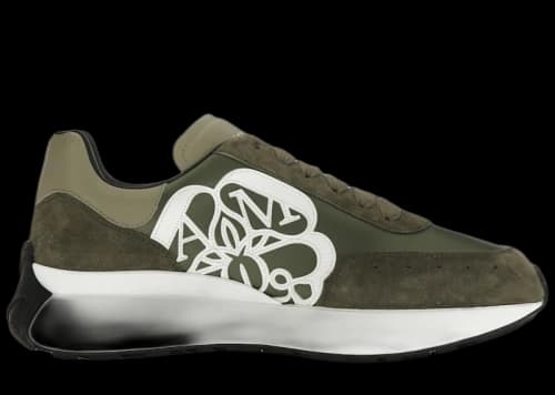 Alexander McQueen Sprint Runner Khaki White