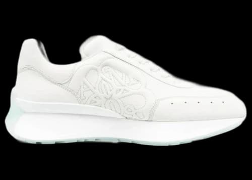 Alexander McQueen Sprint Runner Embroidered White Green