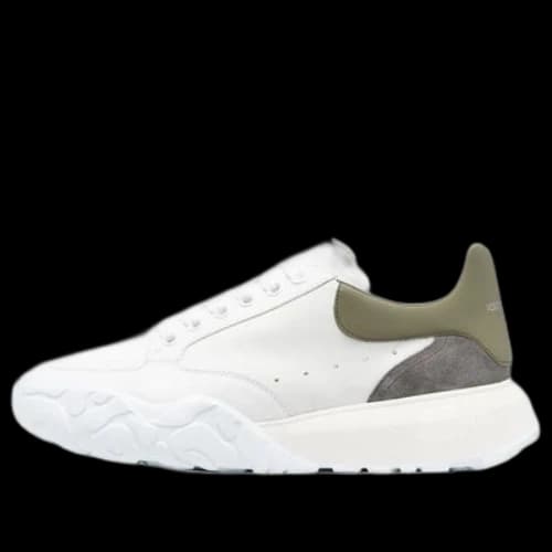 Alexander McQueen Court Trainer 'Beige White Olive Green'