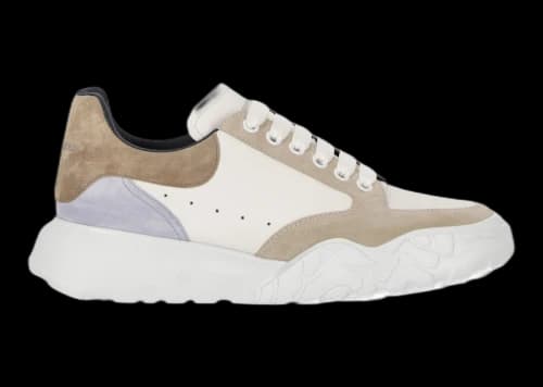 Alexander McQueen Court Trainers White Beige Lavender
