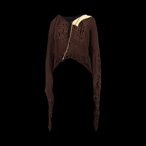 Ottolinger Distressed Knit Sweater 'Brown'