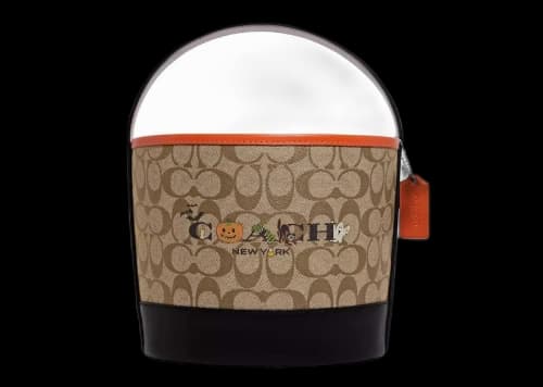 Coach Halloween Print Treat Candy Bucket Bag In Signature Canvas Khaki