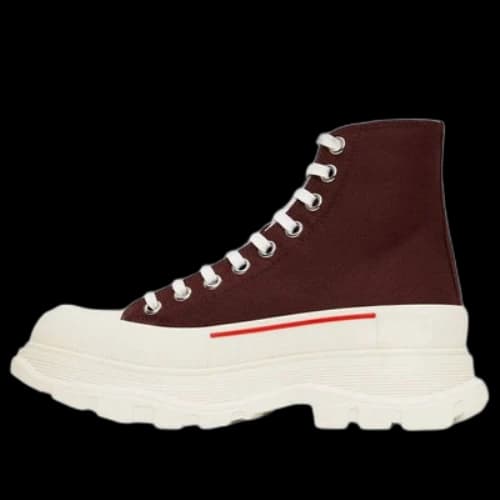 Alexander McQueen Tread Slick Boots 'Burgundy White'