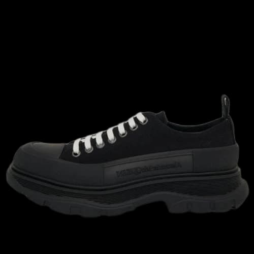 Alexander McQueen Tread Slick Low Lace Up Shoes 'Black White'