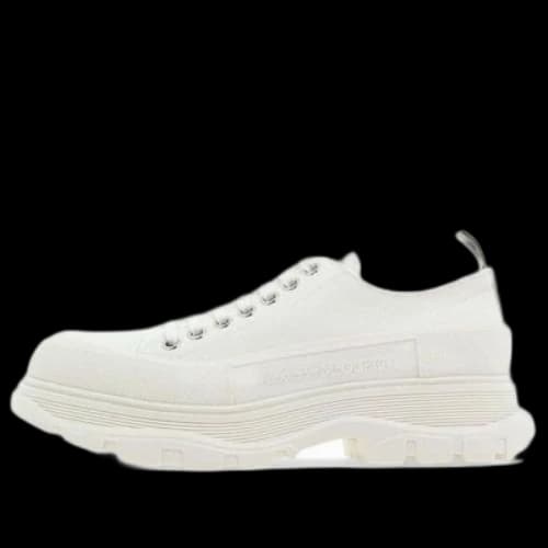 Alexander McQueen Tread Slick Low Lace Up Shoes 'White'