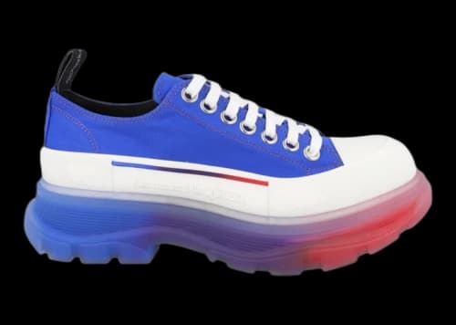 Alexander McQueen Tread Slick Low Lace Up Royal White
