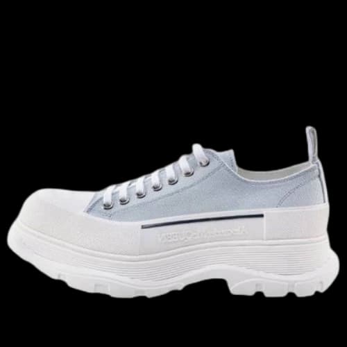 Alexander McQueen Tread Slick Lace Up Shoes 'Light Blue White'