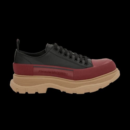 Alexander McQueen Tread Slick Lace-Up 'Black Red Beige'