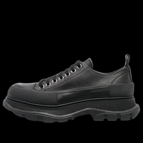 Alexander McQueen Tread Slick Canvas Sneakers 'All Black'