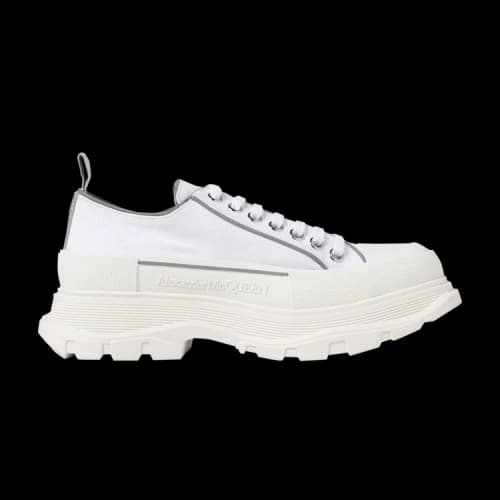 Alexander McQueen Tread Slick Lace Up 'White Silver'