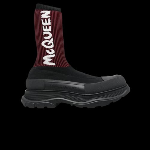 Alexander McQueen Knit Tread Slick Boot 'Graffiti - Black Red'