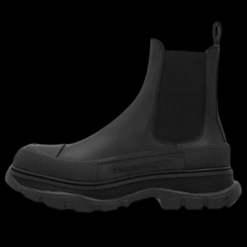 Alexander McQueen Leather Chunky Chelsea Boots 'Black'