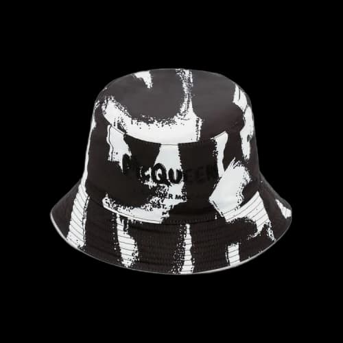 Alexander McQueen Graffiti Hat 'Black/Ivory'