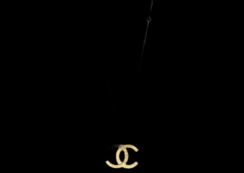 Chanel Metal CC Paris Button Necklace Gold
