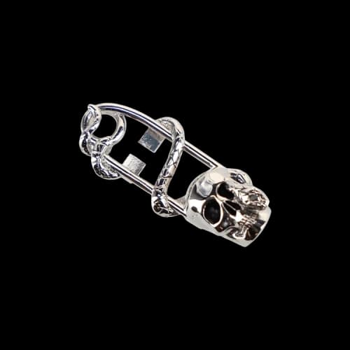 Alexander McQueen Skull and Snake Sneaker Charm Silver