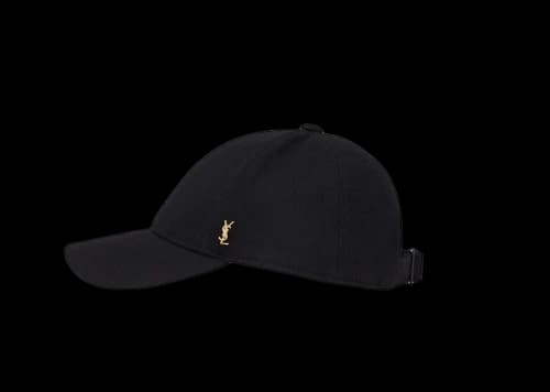 Saint Laurent Baseball Cap Cassandre In Felt Black