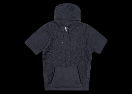 Jordan VII SS Quilted Fleece Pullover Hoodie Black