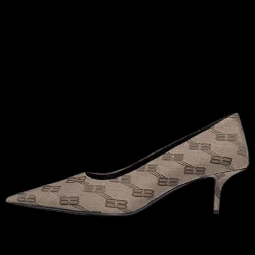 Balenciaga 60mm Square Knife BB Monogram pumps 'Tan' (Women's)