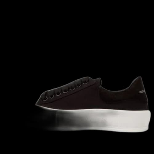Alexander McQueen Deck Plimsoll Lace-Up Trainers 'Black White'