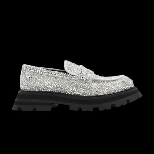 Alexander McQueen Wander Loafer 'New Ivory Crystal Embellished' (Women's)