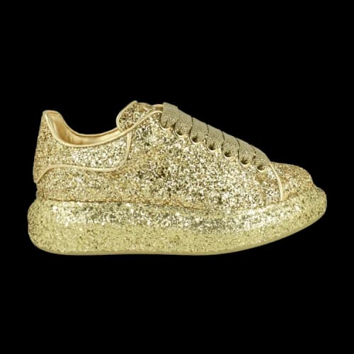 Alexander McQueen Oversized Glitter Sneaker 'Gold' (Women's)