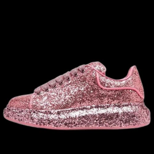 Alexander McQueen Larry Oversize Glittered Sneakers 'Rose Pink' (Women's)