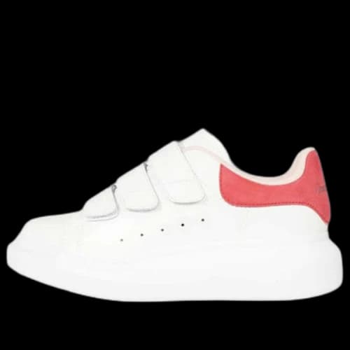 Alexander McQueen Leather Sneakers 'White Pink' (Women's)