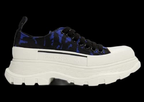 Alexander McQueen Tread Slick Low Lace Up Blue Black (Women's)