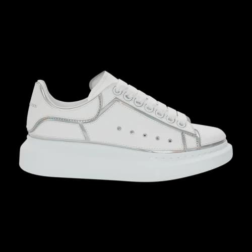 Alexander McQueen Oversized Sneaker 'White Silver Holo' (Women's)