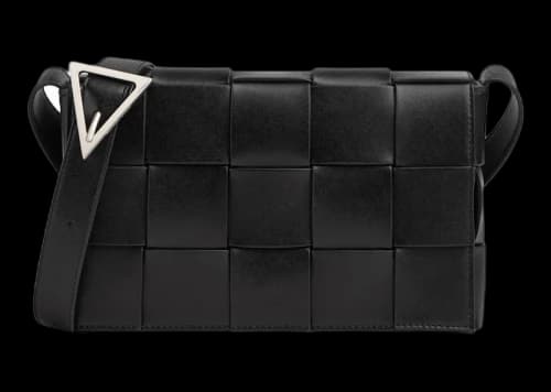 Bottega Veneta Cassette Intreccio Crossbody Bag Black/Parakeet