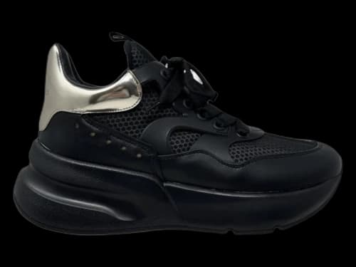 Alexander McQueen Runner Black Silver
