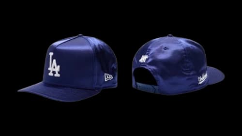 Undefeated x New Era Dodgers Satin 9Fifty AF Curve Cap Blue