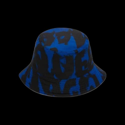 Alexander McQueen Graffiti Logo Print Bucket Hat Royal/Black