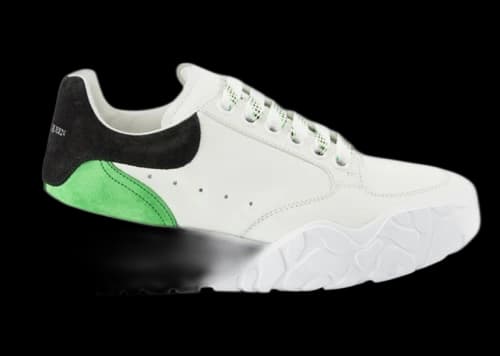 Alexander McQueen Oversized Court Trainer White Black Green (Women's)