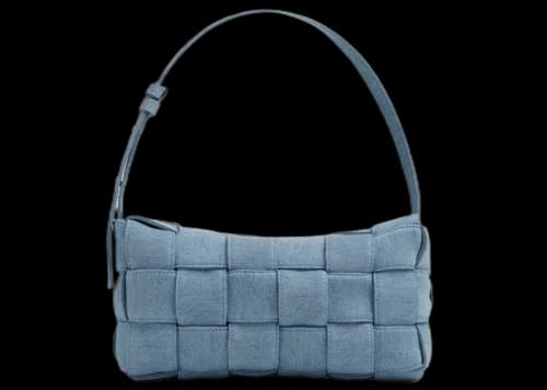Bottega Veneta Brick Cassette Shoulder Bag Indigo Washed