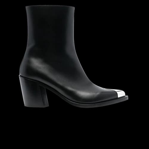 Alexander McQueen Punk Boot 'Black Silver' (Women's)
