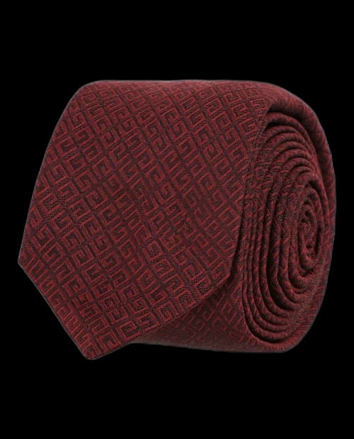 Givenchy 4G Silk Tie Oxblood Red