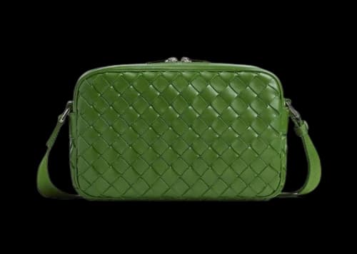 Bottega Veneta Intrecciato Leather Crossbody Avocado