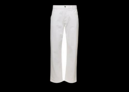 Bottega Veneta Back Logo Patch Denim Jeans White
