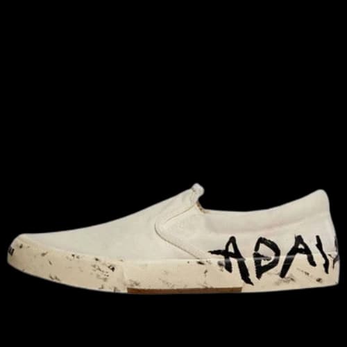 Balenciaga Paris Low Top Slip On Shoes 'Washed White Cotton' (Women's)