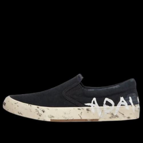 Balenciaga Paris Low Top Slip On Shoes 'Washed Black Cotton'